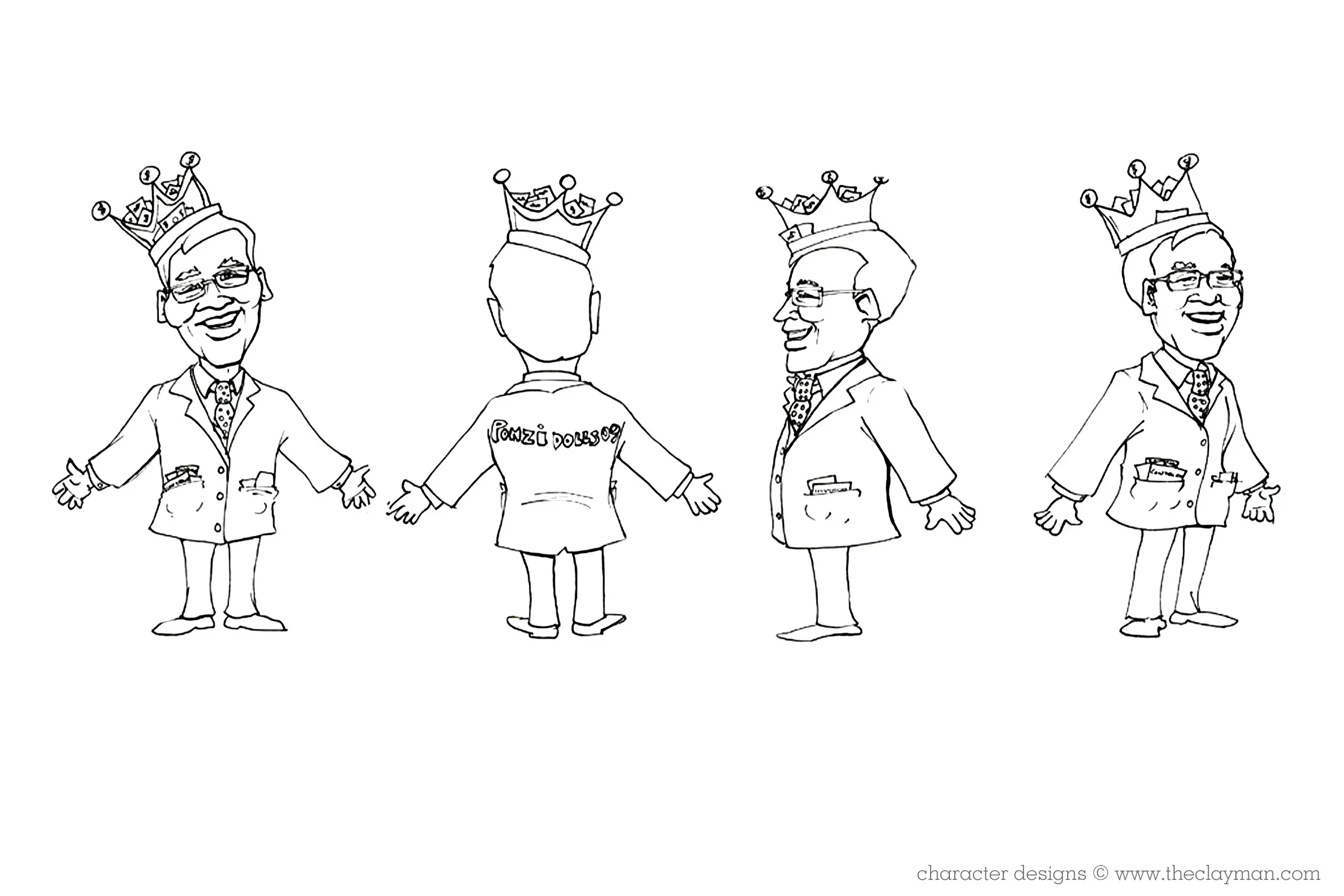 Character design and development by The Clayman Studio for Schwartz Game Development