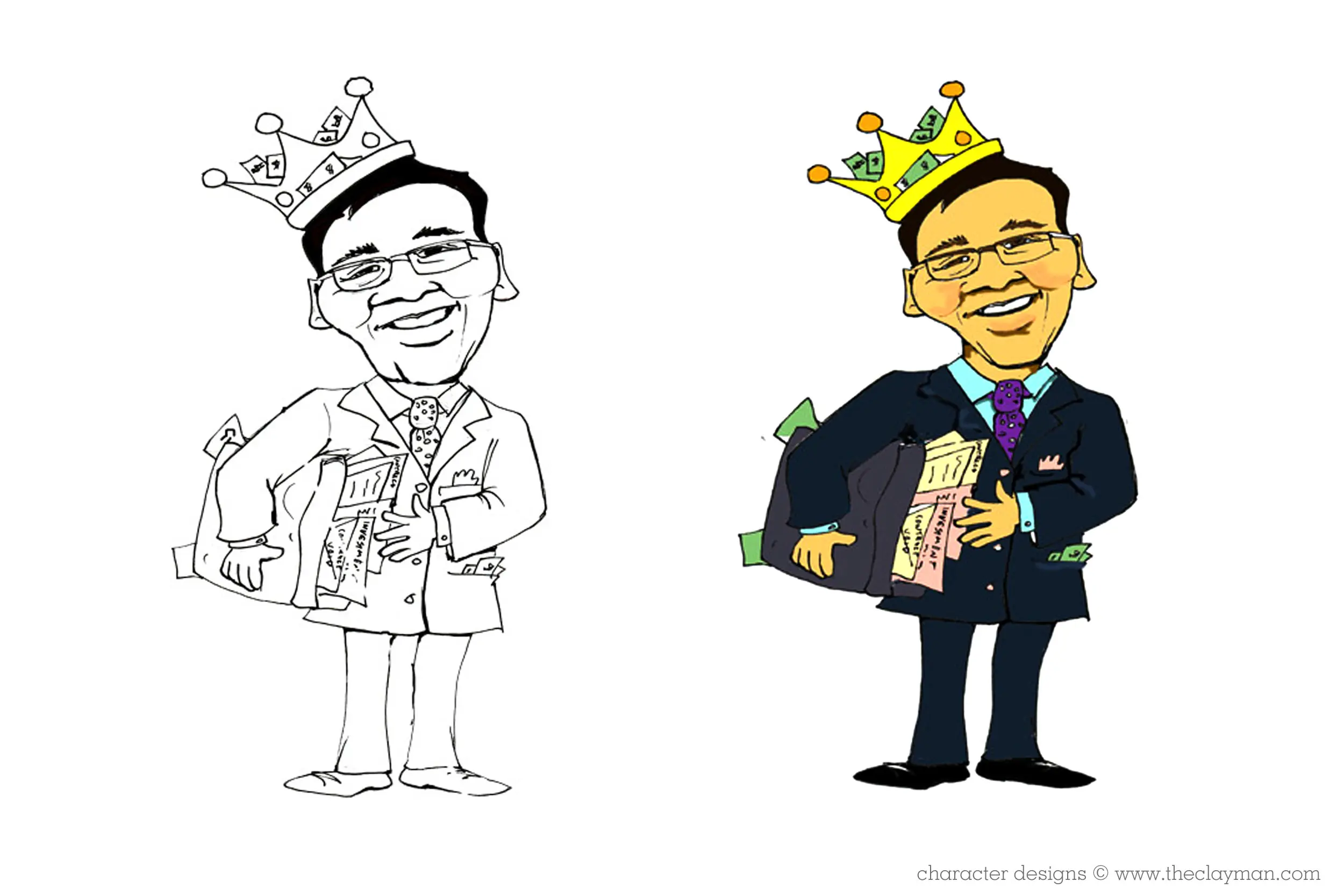 Character design and development by The Clayman Studio for Schwartz Game Development