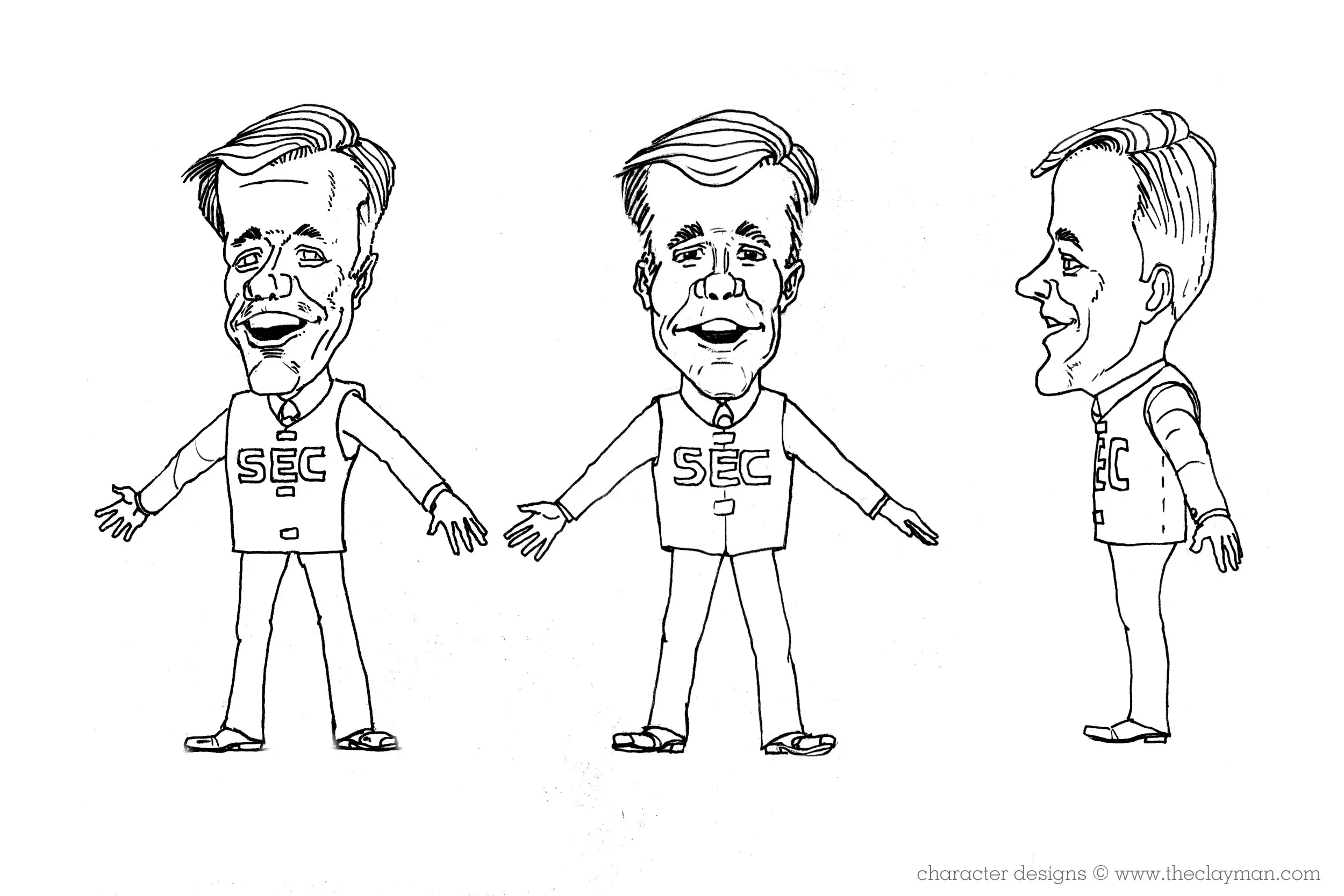 Character design and development by The Clayman Studio for Schwartz Game Development