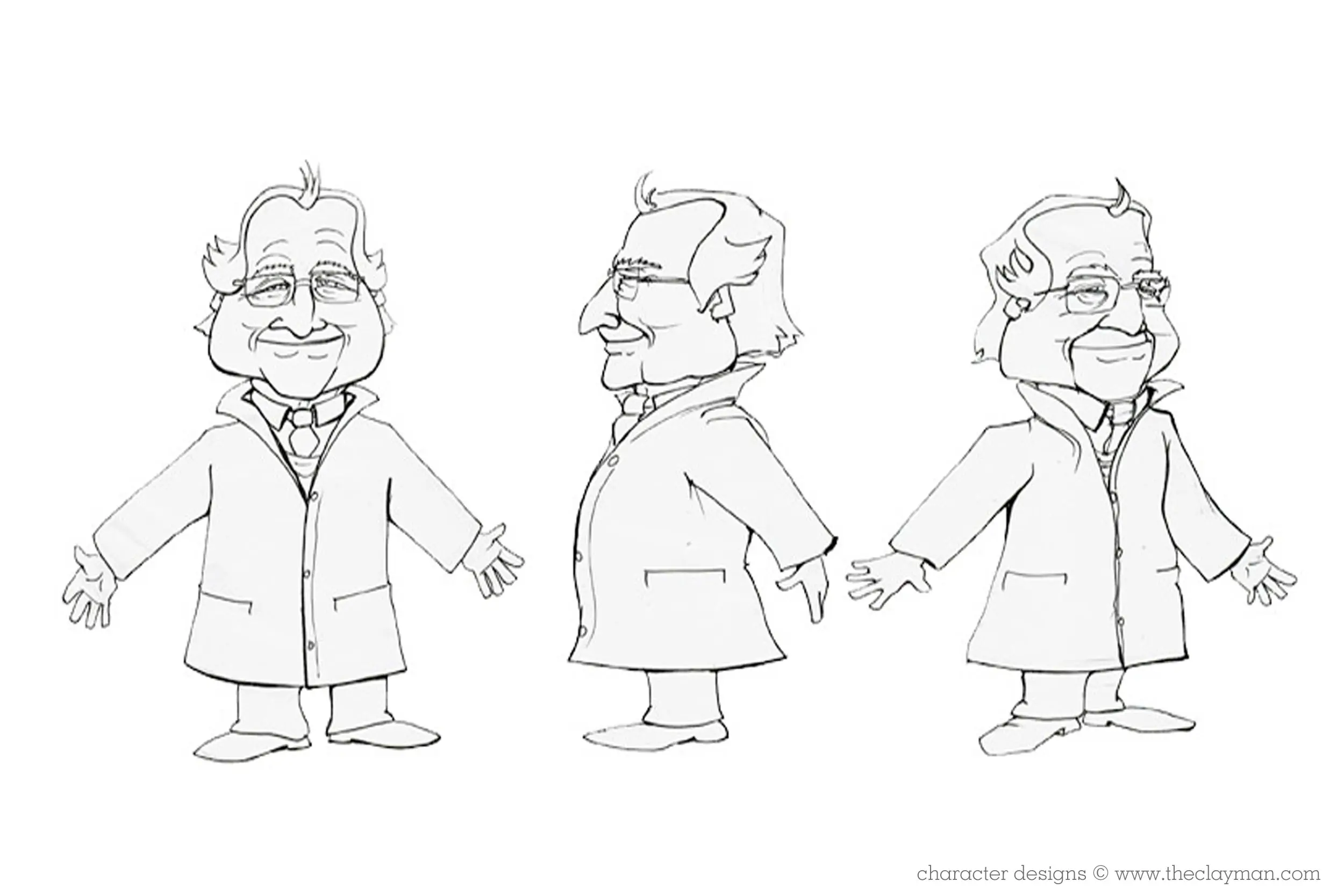 Character design and development by The Clayman Studio for Schwartz Game Development