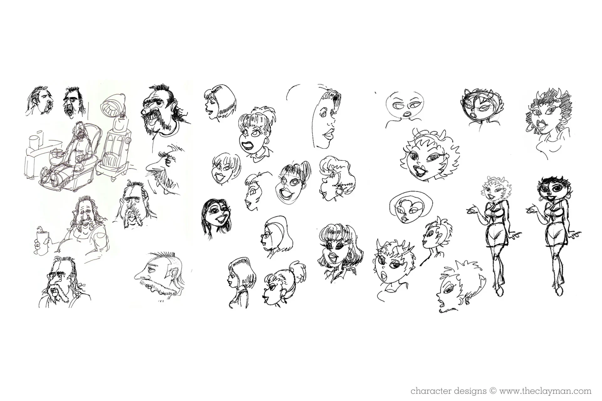 Character design and development by The Clayman Studio for Woman Savers International satire film directed by Stephany Alexander